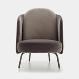 Ditre Italia Lucia Armchair in taupe fabric, black legs