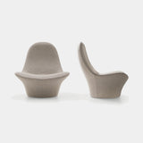 Ditre Italia Manta Armchair in light grey textured fabric