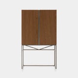 Ditre Italia Unit Prive Box Cocktail Cabinet, Unit Prive Box in chocolate walnut, front view