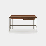 Ditre Italia Unit Secretaire Desk, chocolate walnut with drawer, front view
