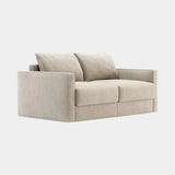 Domkapa Beaumont Sofa Bed, three quarter view, in a natural beige weave