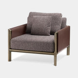 Doria Leather Clad Luxury Armchair, second view