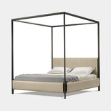 Doria Saddle Leather Four Poster Luxury Bed, second view