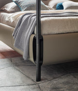 Doria Saddle Leather Four Poster Luxury Bed, detail