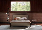 Doria Saddle Leather Luxury Bed in a room setting