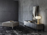 Dorsoduro Grooved Wood Luxury TV Cabinet in a room setting