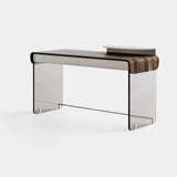 Edison Glass Base Luxury Writing Desk, alternative angle
