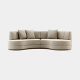Domkapa Stella Sofa, view 1, in a cream fabric on a Mocha Ash base