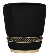 Luxxu Noir Stool in Velvet and Brass