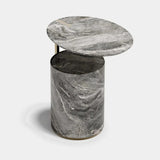 Fenwick Solid Marble Luxury Side Table, alternative angle