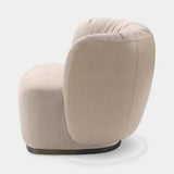 Festone Draped Back Luxury Lounge Chair, side view