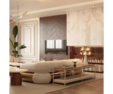 Elevate your living room with the Fitzgerald Sofa. This contemporary design, inspired by Italian architecture, offers both style and comfort.