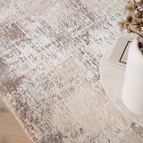 Fiume Abstract Space Dyed Luxury Rug, detail