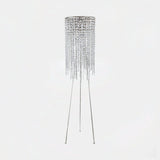 Castro Lighting Varsovia Floor Lamp in gold-plated brass with clear crystals, available from Touched Interiors UK