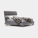 Giorgio Collection Charisma Bed in grey velvet