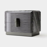 Giorgio Collection Mirage Bedside Table in figured Mowingui