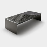 Giorgio Collection Mirage Rectangular Coffee Table in Black Kenya marble