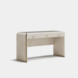 Halcyon Leather Wrapped Luxury Console Table, alternative angle