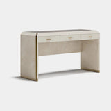 Halcyon Leather Wrapped Luxury Console Table, alternative angle