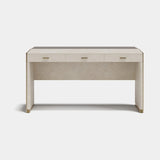 Halcyon Leather Wrapped Luxury Console Table, close-up detail