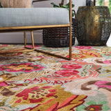Hand-Tufted Botanical Tapestry Rug, detail