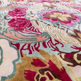 Hand-Tufted Botanical Tapestry Rug, texture detail