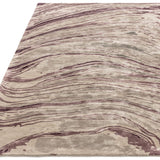 Hand-Woven Amethyst Marble Viscose Rug, detail