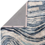 Hand-Woven Lazulite Marble Viscose Rug, texture detail