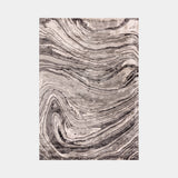 Hand-Woven Marquina Marble Viscose Rug in Marquina marble