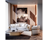 Modern Minimalist Sanctuary: The Madison Armchair with Epoxy Finish by Touched Interiors - Create a modern minimalist sanctuary in your home with the Madison Armchair by Touched Interiors. This captivating piece features inviting upholstery and a sleek epoxy iron base with a stunning finish. The Madison offers exceptional comfort and a touch of modern luxury, perfect for any living space.
