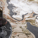 High-Shine Marble Luxury Rug, detail