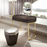 Giorgio Collection Infinity Vanity Desk in Makore mahogany, room view