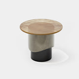 Iris Fused Glass Luxury Side Table, alternative angle