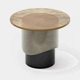 Iris Fused Glass Luxury Side Table, alternative angle