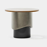 Iris Fused Glass Luxury Side Table, alternative angle