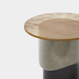 Iris Fused Glass Luxury Side Table, close-up detail