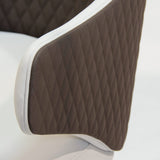Italian Quilted Lima Office Armchair, close-up detail