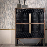 Italian Rocco Cabinet with Metal Detailing, close-up detail