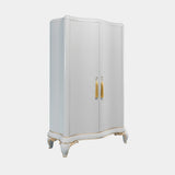 Capri II Bar Cabinet in white lacquer with gold details