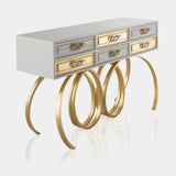 Ecstasy Console Table, shown in a white finish