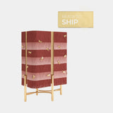 Folk Bar Cabinet with rose fringed front and brass dragonflies