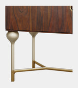 Lust Bar Cabinet, detail of the legs and stretcher