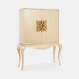 Luxus Bar Cabinet in cream lacquer with gold details
