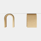 Jetclass Palazzo Dining Table in Carrara marble with brushed gold legs