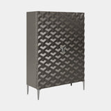 Triny Bar Cabinet in graphite lacquer