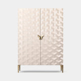 Triny Bar Cabinet, shown in white lacquer