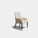 Josephine Lacquered Leg Luxury Dining Chair, alternative angle
