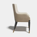 Josephine Lacquered Leg Luxury Dining Chair, alternative angle