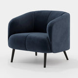 Laskasas Amalfi Armchair in Vienna Deep Blue velvet