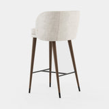 Laskasas Ambrose Bar Stool in Xangai White weave, fourth view